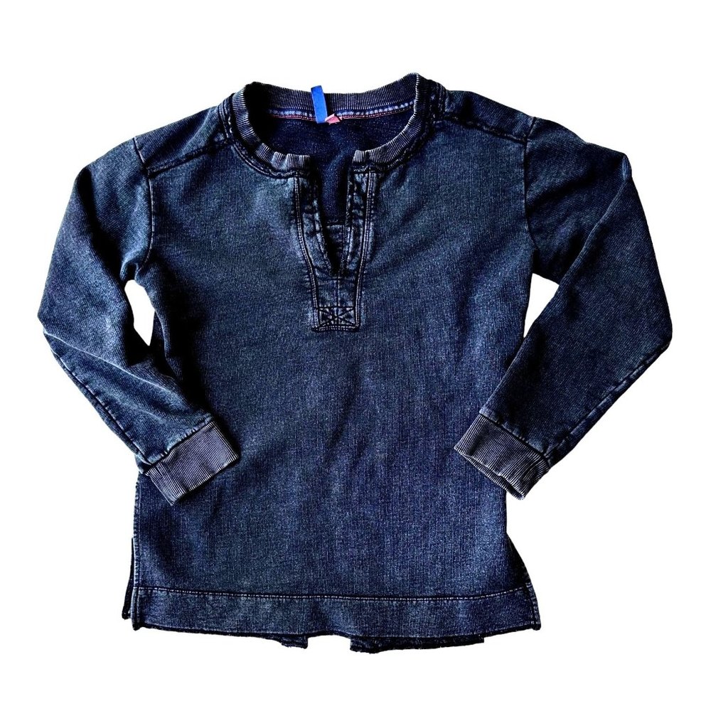 Anthropologie Pilcro Split Back Terry Top XS Extra Small Black Tunic Dis… - Picture 4 of 12